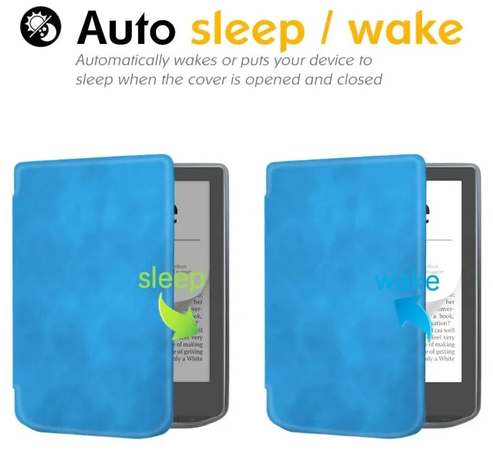 Armori Trimer T056, púzdro pre Pocketbook 629 Verse / 634 Verse Pro - magnetické zatváranie, AutoSleep, svetlo modré