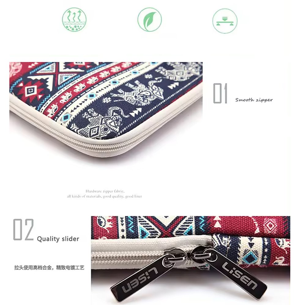 ARMORI Zipper Z069 - motív Light Strips - Univerzálne puzdro pre čítačky 6" - textilné, zips