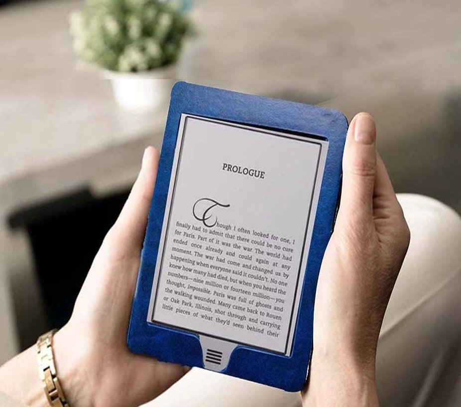 Armori Cutter C087 - univerzálne púzdro pre čítačky Amazon Kindle - Black/Blue - čierna, modrá