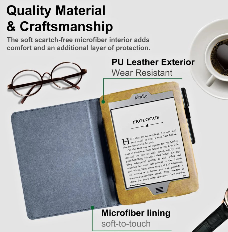 Armori Cutter C091 - univerzálne púzdro pre čítačky Amazon Kindle - Brown/Brown - hnedé