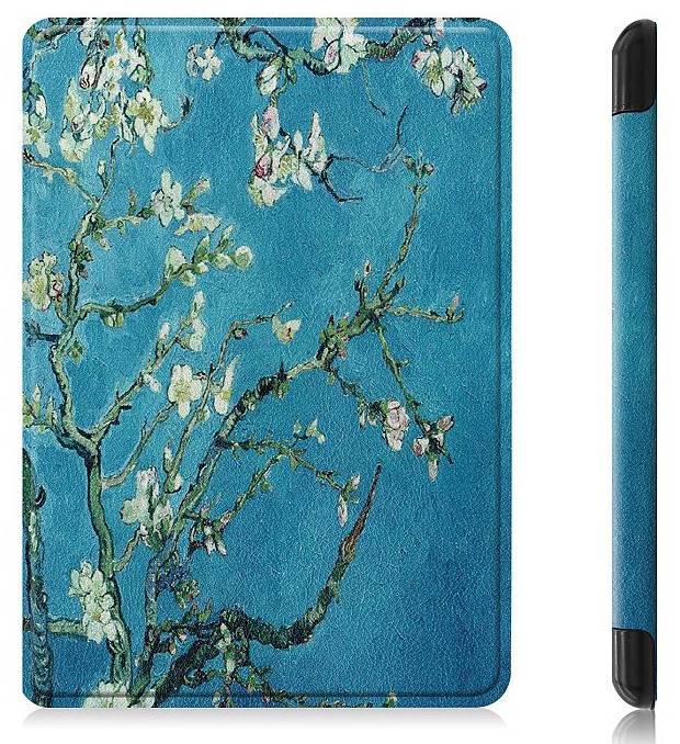 Armori Trimer T093, púzdro pre Amazon Kindle 4/5 - magnetické zatváranie, motív Blue Garden