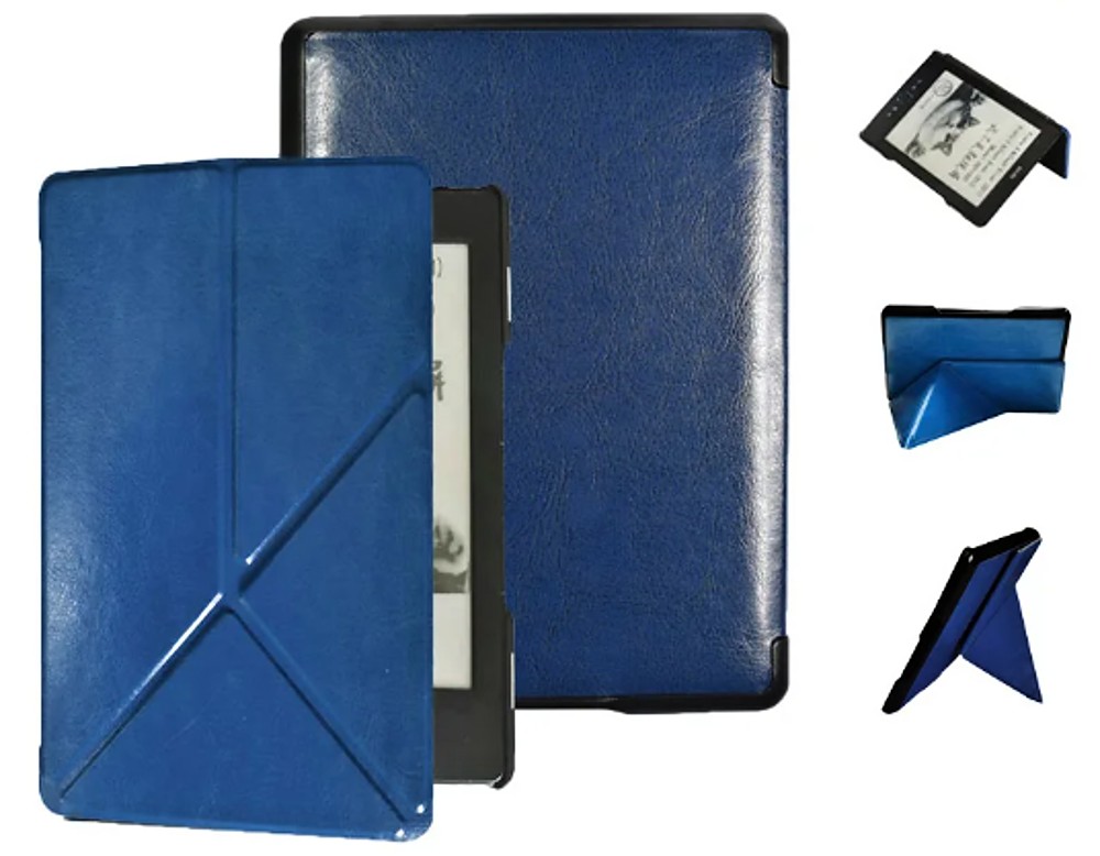 ARMORI STANDER S099, púzdro so stojanom Origami pre Amazon Kindle 4/5 - tmavo modré