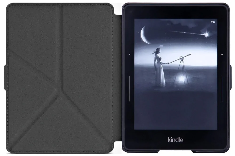 ARMORI STANDER S107, púzdro so stojanom Origami pre Amazon Kindle Voyage - tmavo modré