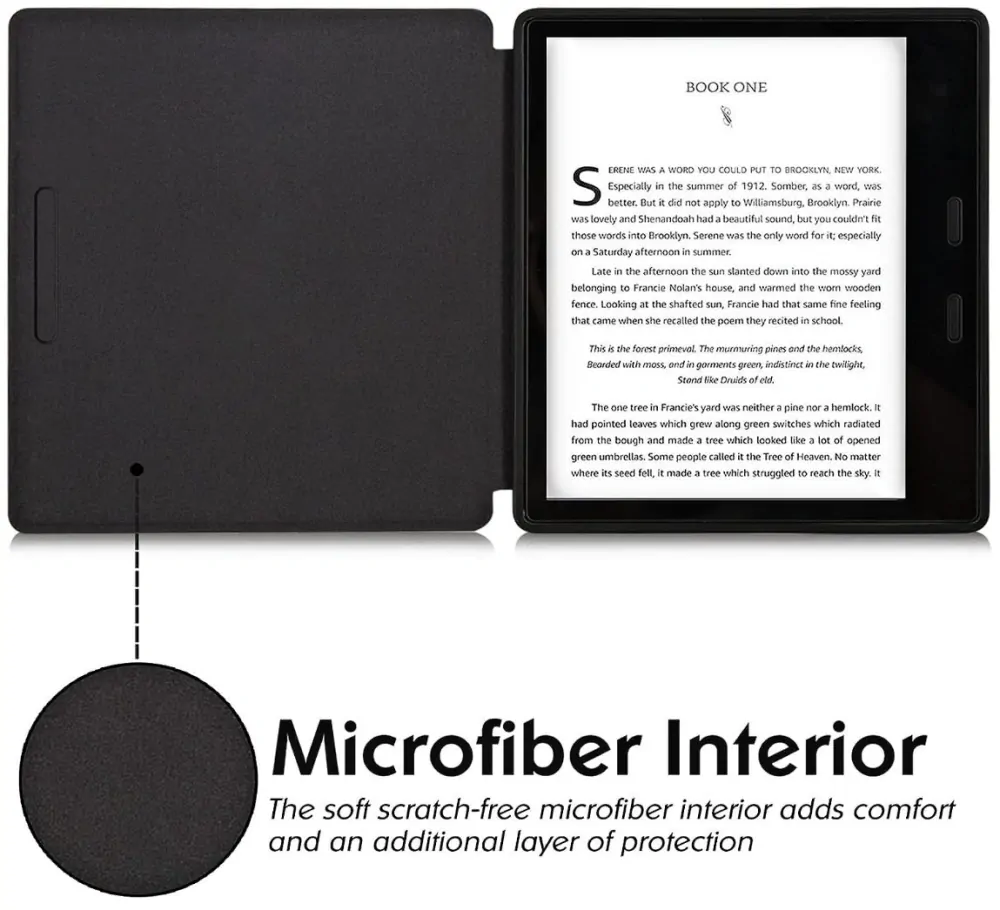 Armori Trimer T154, púzdro pre Amazon Kindle Oasis 2/3 - magnetické zatváranie, AutoSleep, motív Icy Garden