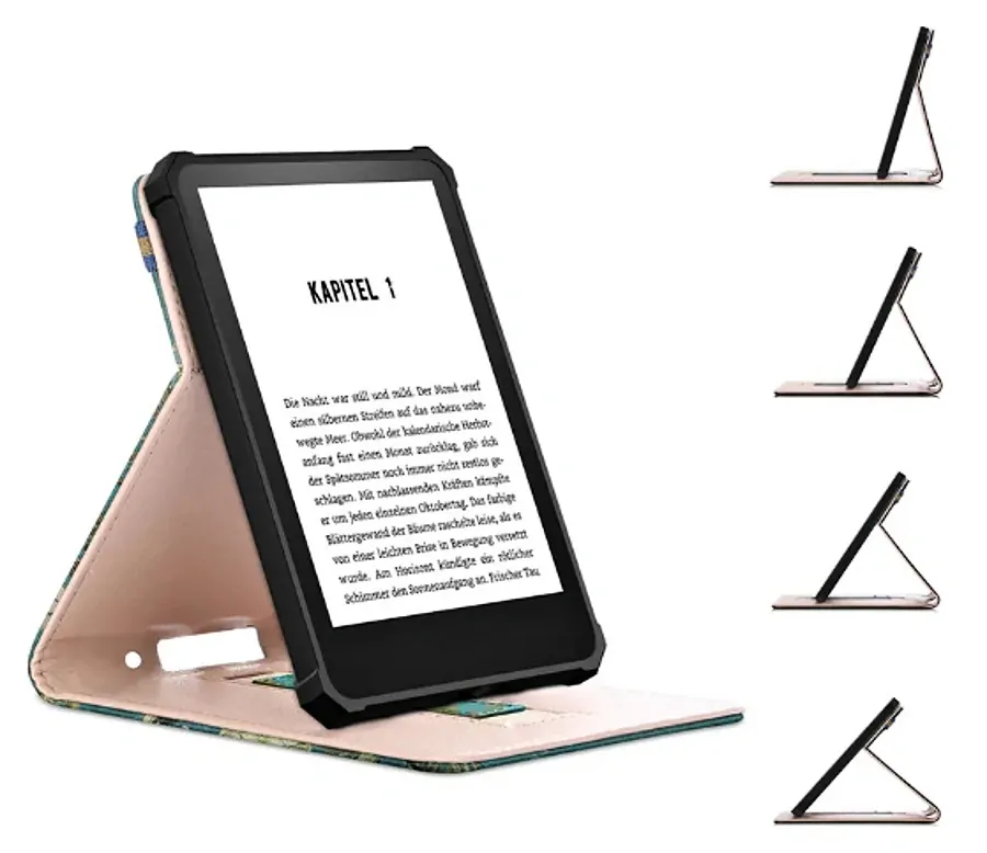 Armori Shelter H173 - púzdro so stojanom pre Amazon Kindle 2022 - motív Blue Garden