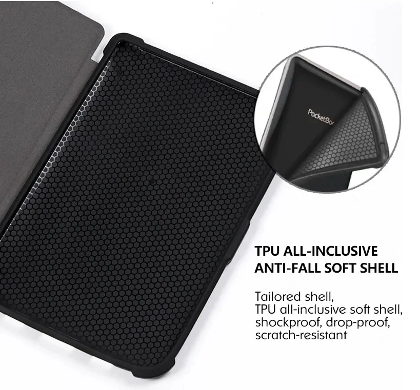 Durable Lock DL1239 - púzdro pre Pocketbook 616 / 617 / 618 / 627 / 628 / 632 / 633 - šedé