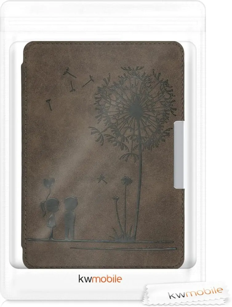 Puzdro KW Mobile Felt Dandelion Love - KW5492403 - pre Amazon Kindle Paperwhite 4 (2018) - hnedé