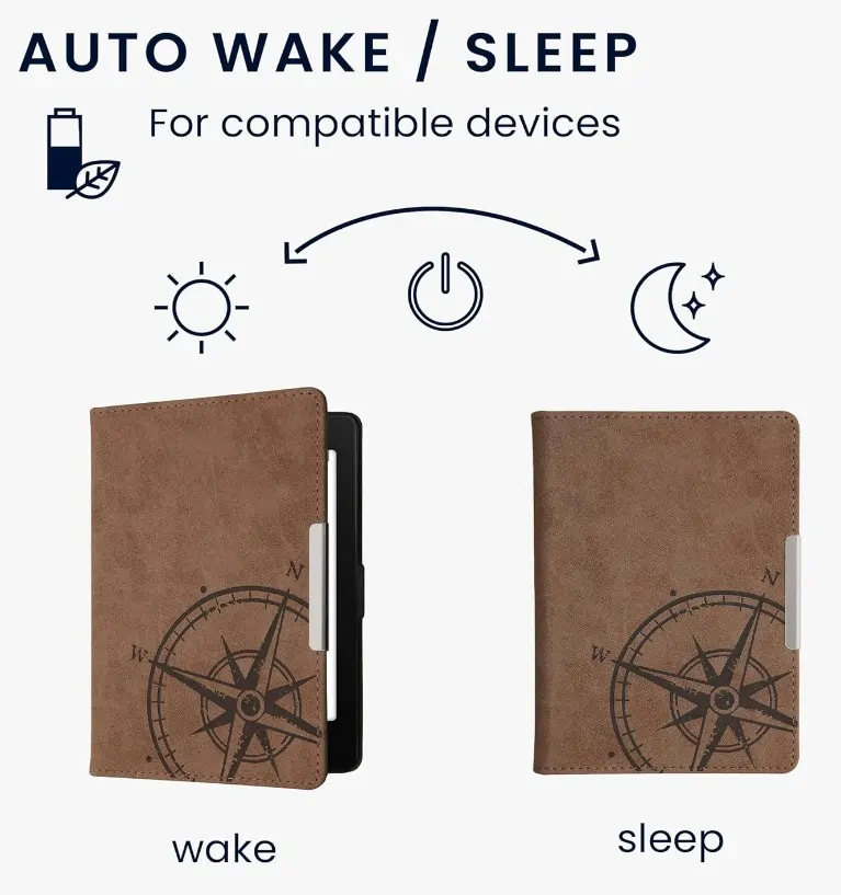 Puzdro KW Mobile - Navigational Compass - KW5492401 - pre Amazon Kindle Paperwhite 4 (2018) - hnedé