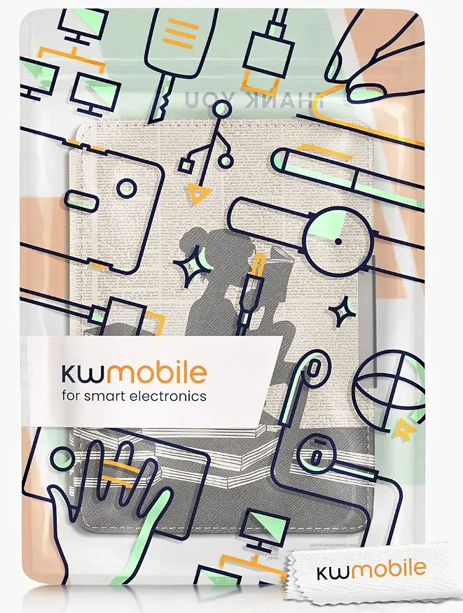 Puzdro KW Mobile - Girl And Books - KW2582448 - pre Amazon Kindle Paperwhite 1/2/3 - viacfarebné