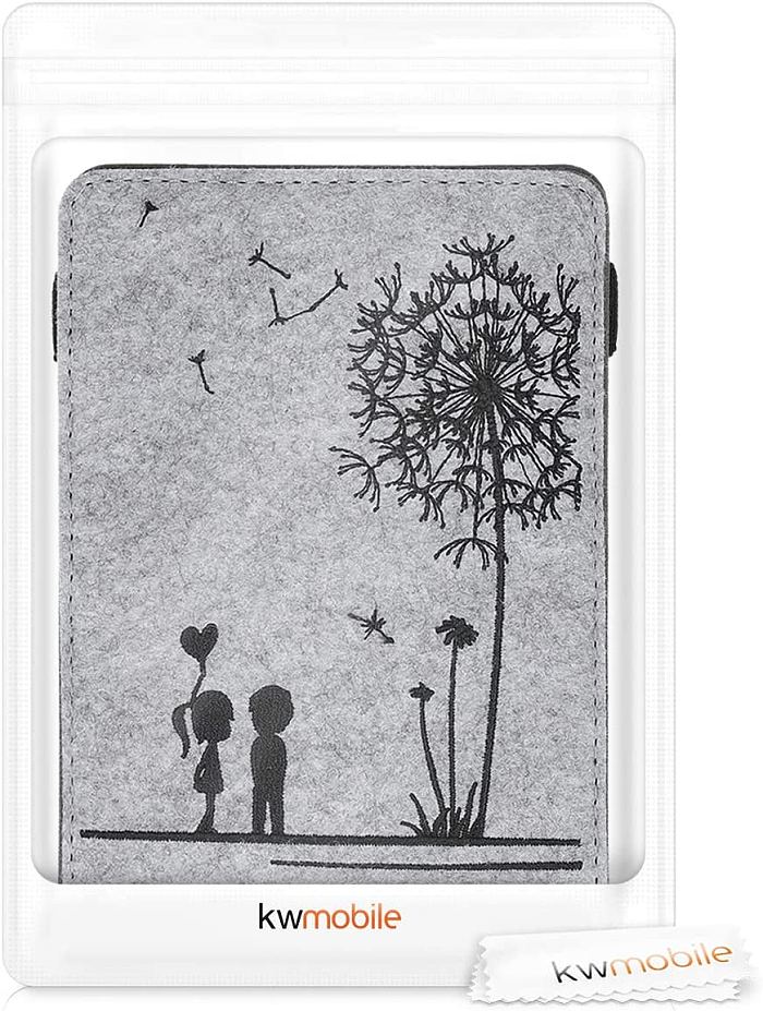 Puzdro KW Mobile - Dandelion Love - KW4760310 - pre Pocketbook 616/617/627/628/632/633 - farba čierna, šedá