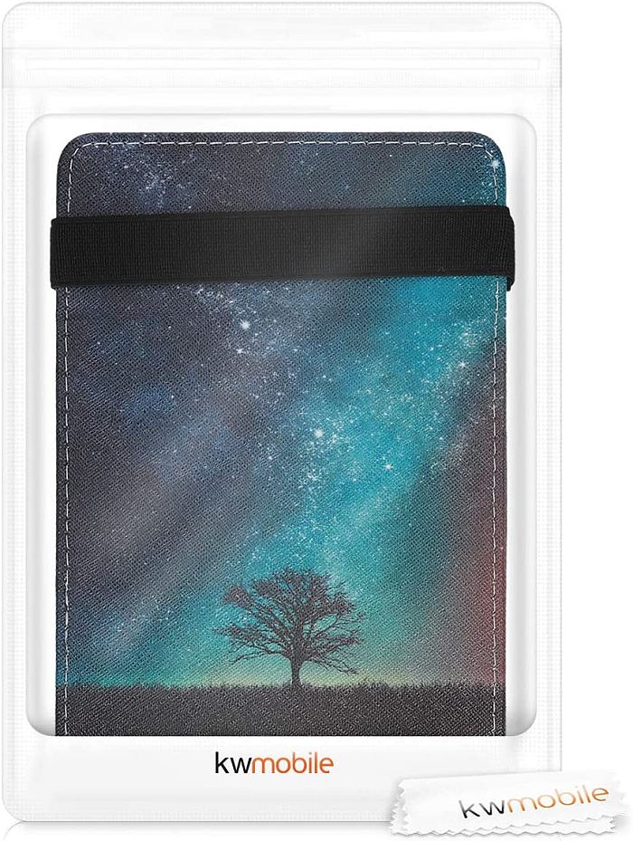 Púzdro KW Mobile - Cosmic Nature - KW4760302 - pre Pocketbook 616/617/627/628/632/633 - farba čierna, šedá, modrá
