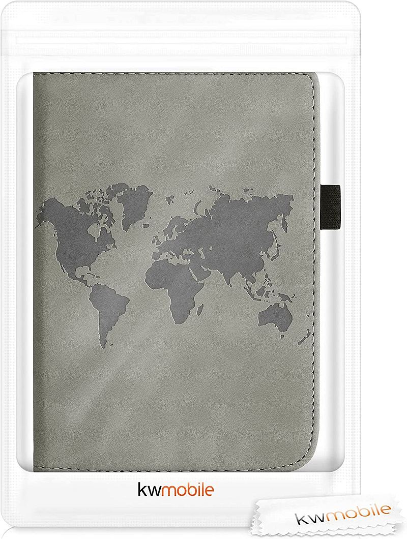 Puzdro KW Mobile - Travel Outline - KW5481705 - pre Pocketbook 616/617/627/628/632/633 - šedé