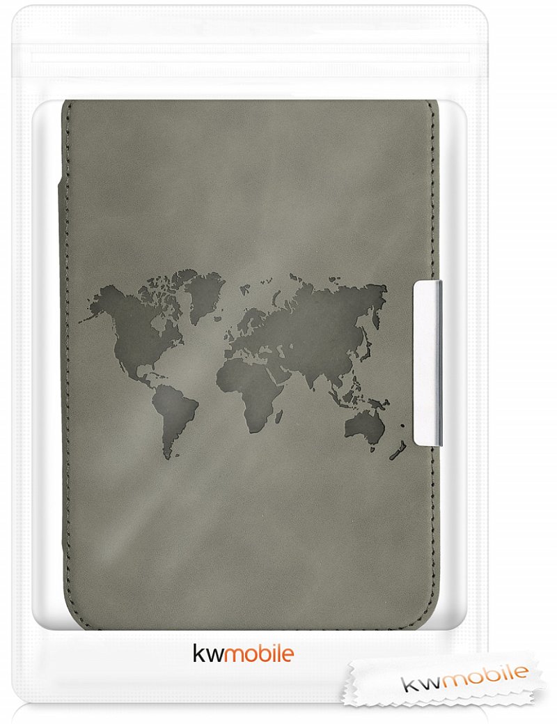 Puzdro KW Mobile - Travel Outline - KW5022807 - pre Pocketbook 616/617/627/628/632/633 - šedé