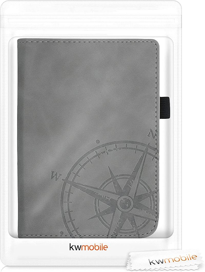 Puzdro KW Mobile Navigational Compass - KW5481702 - pre Pocketbook 616/617/627/628/632/633 - farba šedá