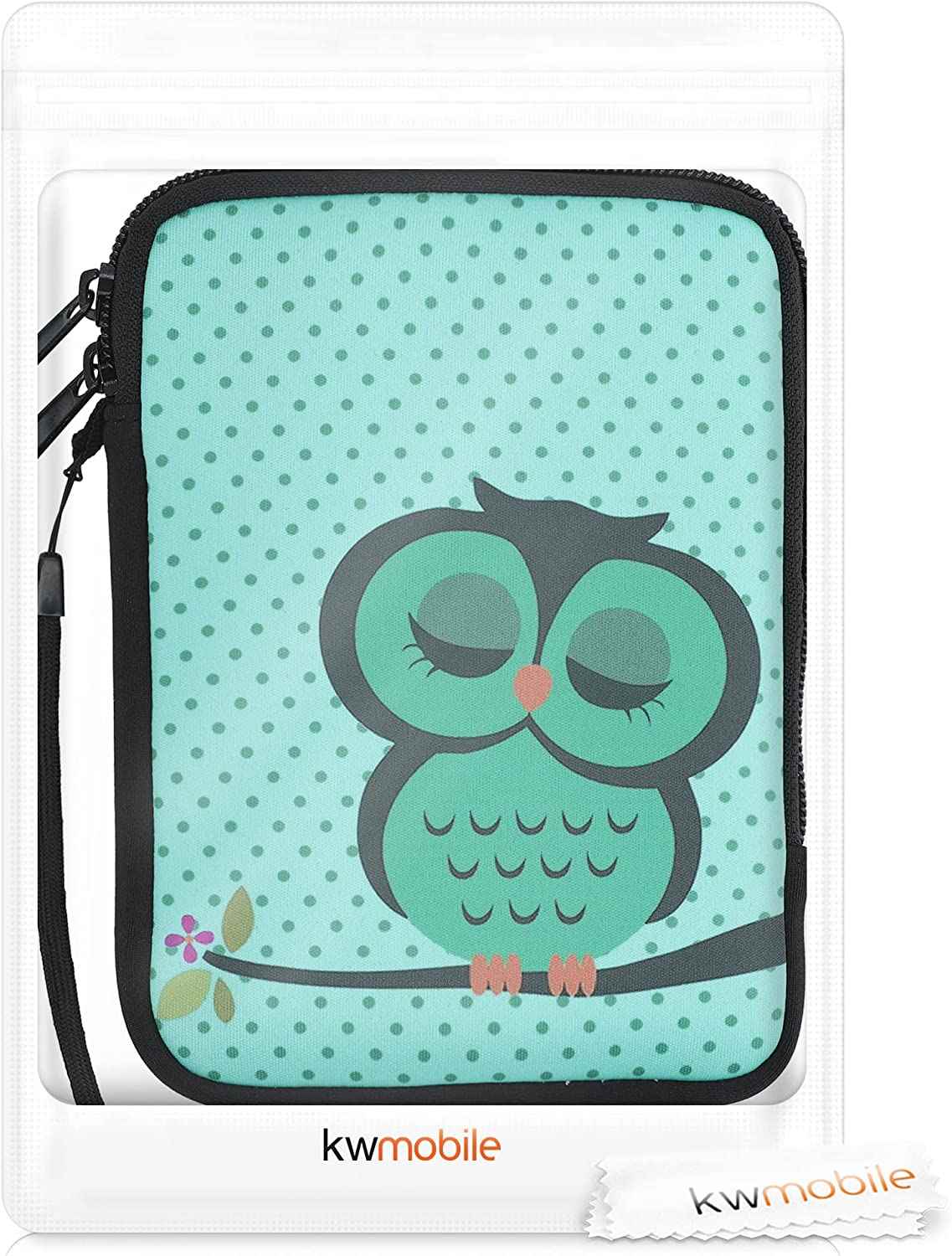 Púzdro KW Mobile Sleeping Owl - KW5033510 - Univerzálne púzdro pre čítačky 6" - tyrkysové