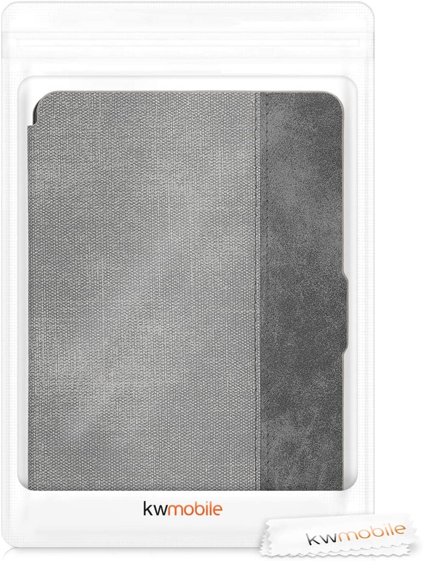 Puzdro KW Mobile Felt Leather - KW5021501 - pre Amazon Kindle Paperwhite 1/2/3 - šedá, čierna