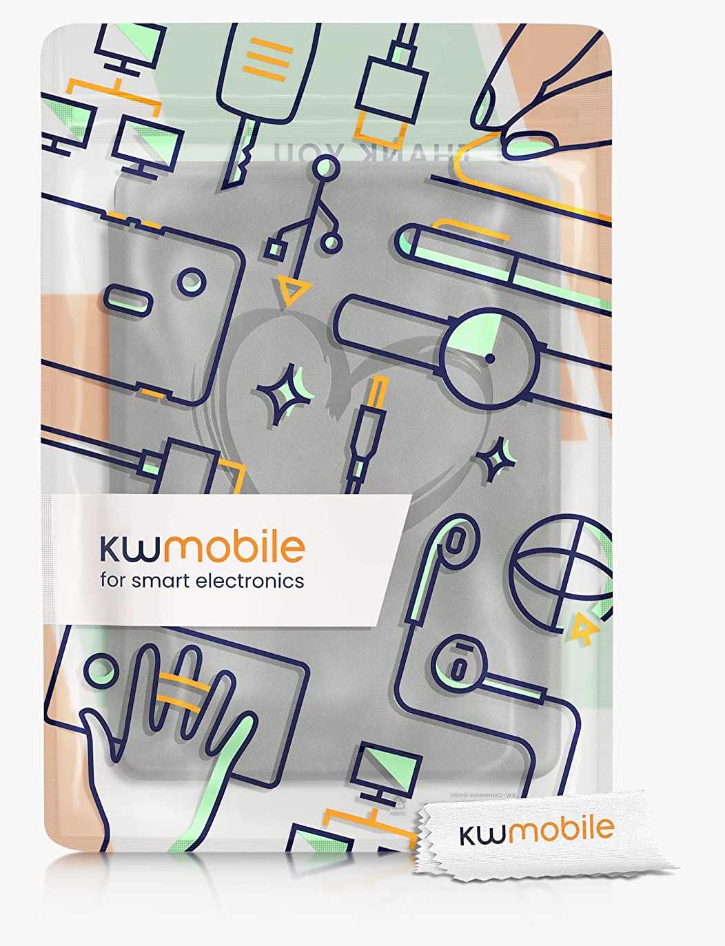 Puzdro KW Mobile - Brushed Heart - KW5625703 - pre Amazon Kindle Paperwhite 5 (2021) - šedé