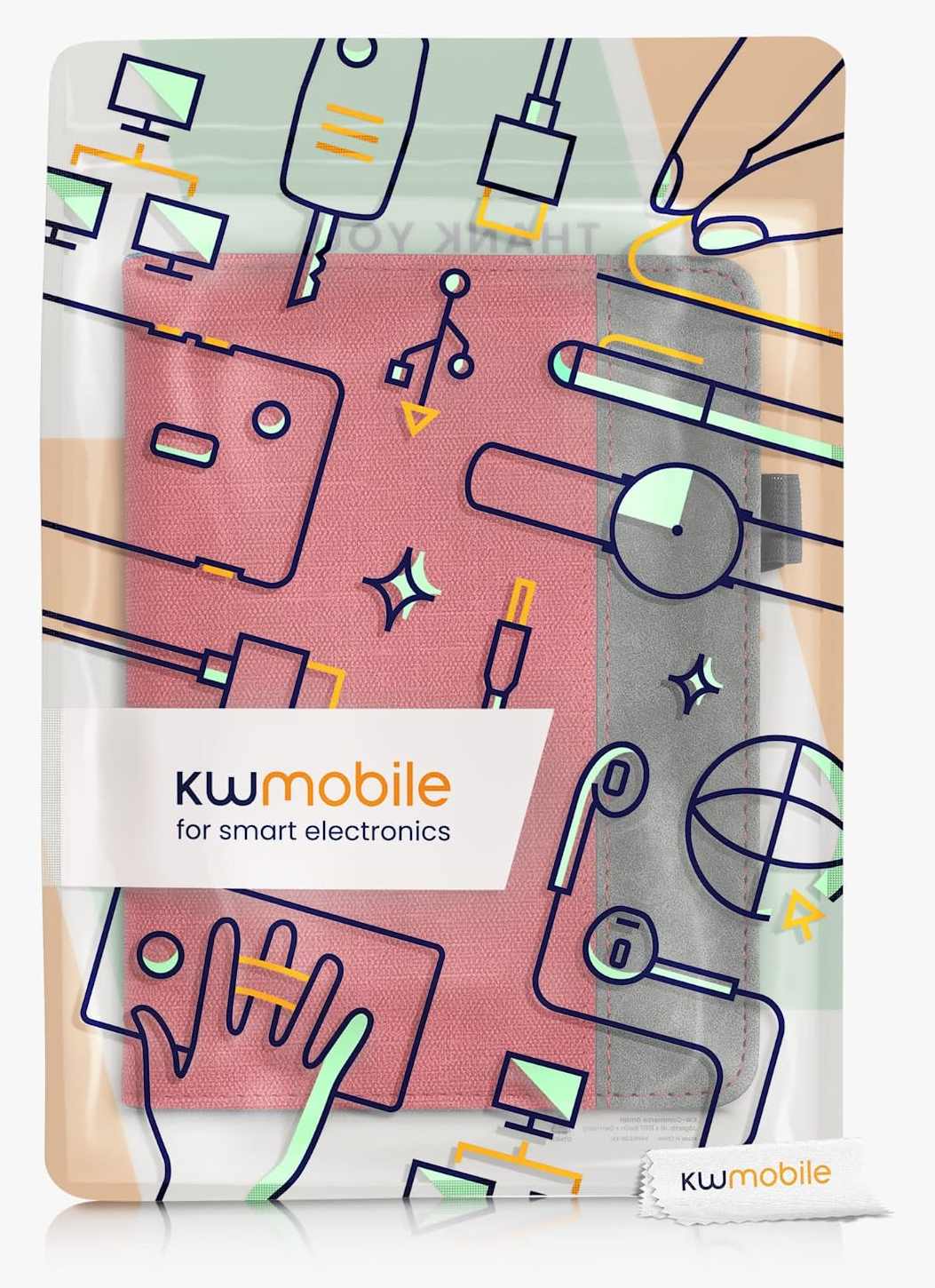 Púzdro KW Mobile Double Leather - KW5626102 - pre Amazon Kindle Paperwhite 5 (2021) - grey, red