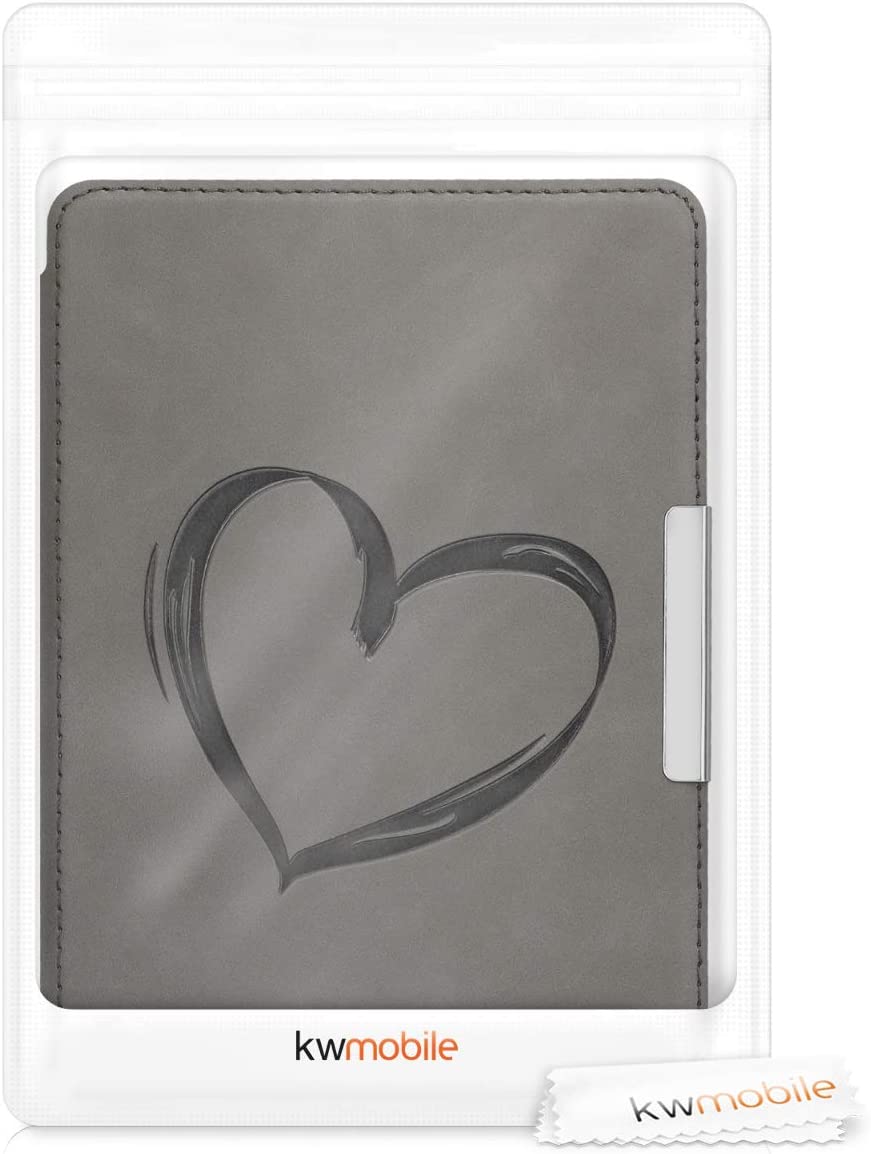 Puzdro KW Mobile - Brushed Heart - KW4897505 - pre Amazon Kindle Paperwhite 4 (2018) - šedé