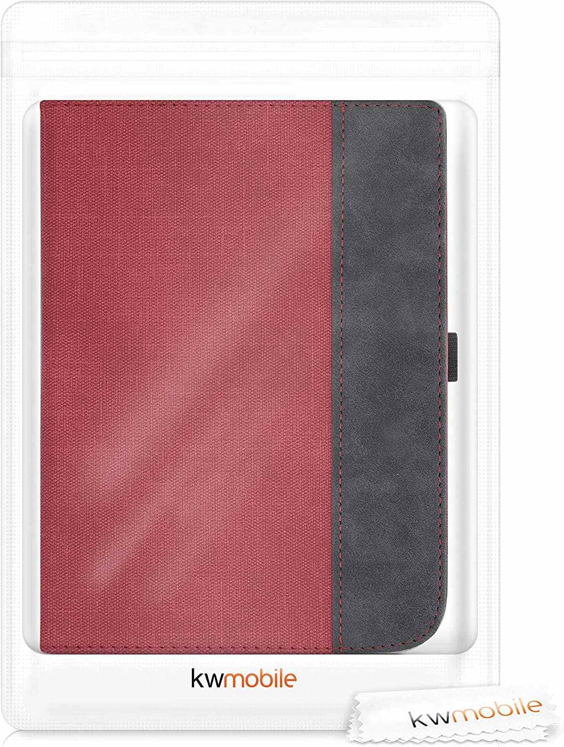 Púzdro KW Mobile Double Leather - KW5364802 - pre Pocketbook 740/741 - farba grey, červené