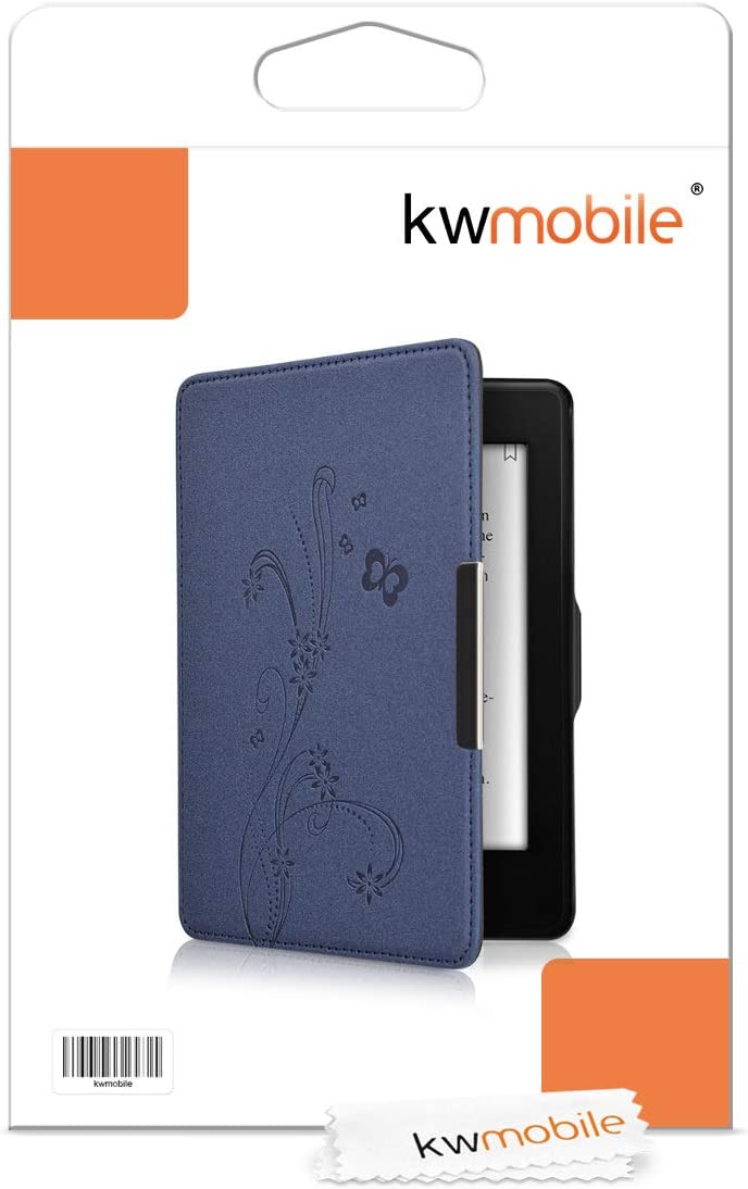 Puzdro KW Mobile - Butterfly Tendril - KW2313627 - pre Amazon Kindle Paperwhite 1/2/3 - modré