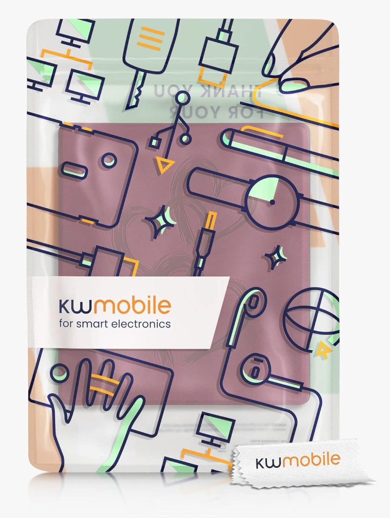Puzdro KW Mobile - Brushed Heart Abstract - KW5697209 - pre Amazon Kindle Oasis 2/3 - červené