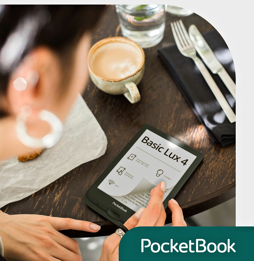 PocketBook 618 Basic 4 - 8GB, WiFi, čierny