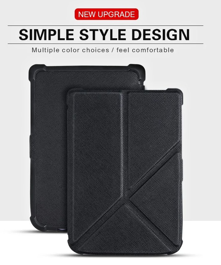 Origami Durable Lock ODL-101 púzdro pre Pocketbook 616 / 617 / 618 / 627 / 628 / 632 / 633 - čierne, stojan, magnet