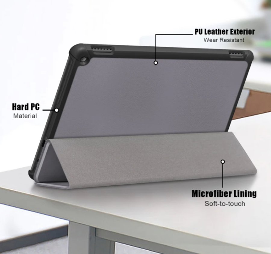 Durable Lock DLS-207 - puzdro so stojanom pre Amazon Kindle Fire HD 10 - čierne (11.gen, 13.gen.)