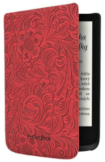 Pocketbook HPUC-632-R-F Shell RED flowers pre Pocketbook 616 / 627 / 628 / 632 / 633 púzdro