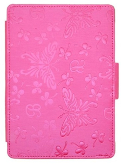 Obal na čítačku Amazon Kindle Paperwhite 1, 2, 3 Butterfly KPB01 - Durable Lock, tmavo ružové