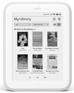 Barnes & Noble Nook Simple Touch GlowLight - 2 GB, WiFi, biely