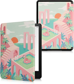 Puzdro KW Mobile - Summer Vibes - KW5781009 - pre Amazon Kindle Paperwhite 5 (2021) - viacfarebné, vrecko na ruku