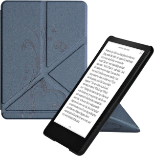 Puzdro KW Mobile - Origami Butterfly Tendril - KW5776406 - pre Amazon Kindle Paperwhite 5 (2021) - tmavo modré