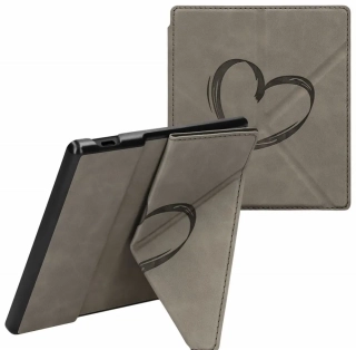 Puzdro KW Mobile - Origami Nubuk Brushed Heart - KW6006101 - pre Amazon Kindle Oasis 2/3 - šedé
