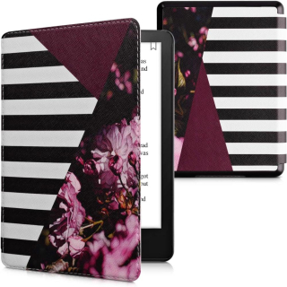 Puzdro KW Mobile - Flowers & Stripes - KW5625662 - pre Amazon Kindle Paperwhite 5 (2021) - viacfarebné