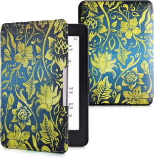 Puzdro KW Mobile - Gold Flowers - KW4556948 - pre Amazon Kindle Paperwhite 1/2/3 - viacfarebné
