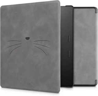 Puzdro KW Mobile - Meow Meow - KW5697208 - pre Amazon Kindle Oasis 2/3 - šedé