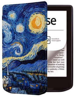 Puzdro B-SAFE LOCK 3511, obal na Pocketbook 629 Verse / 634 Verse Pro - magnetické zatváranie, AutoSleep, motív Gogh