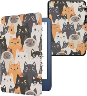 Puzdro KW Mobile - Cats - KW5998912 - pre Amazon Kindle 2022 - viacfarebné