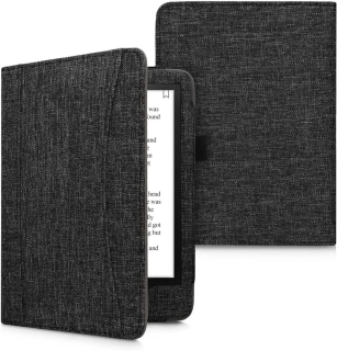 Puzdro KW Mobile - Fabric Flip - KW5971819 - pre Amazon Kindle Paperwhite 4 (2018) - tmavo šedé