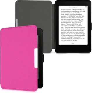 Púzdro KW Mobile - Nylon Book - KW4948733 - pre Amazon Kindle Paperwhite 1/2/3 - tmavo ružové