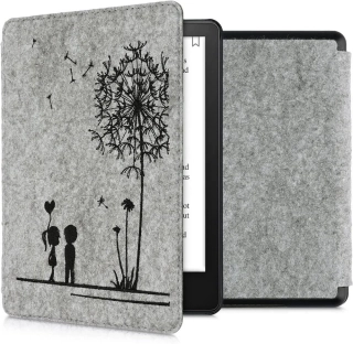 Puzdro KW Mobile Felt Dandelion Love - KW5626001 - pre Amazon Kindle Paperwhite 5 (2021) - svetlo šedé