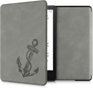 Puzdro KW Mobile - Vintage Anchor - KW5625709 - pre Amazon Kindle Paperwhite 5 (2021) - šedé