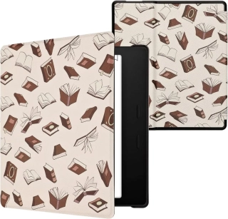 Puzdro KW Mobile - Books And Pages - KW4941738 - pre Amazon Kindle Oasis 2 / 3 - viacfarebné