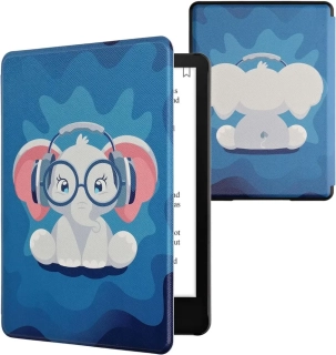 Puzdro KW Mobile - Cute Elephant - KW6103303 - pre Amazon Kindle Paperwhite 5 (2021) - viacfarebné