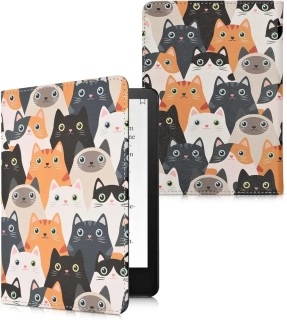 Puzdro KW Mobile - Cats - KW5781027 - pre Amazon Kindle Paperwhite 5 (2021) - viacfarebné, vrecko na ruku