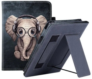 Fortress FT4019 Premium - púzdro so stojanom pre Amazon Kindle Paperwhite 5 (2021) - motív Elephant, magnet, AutoSleep