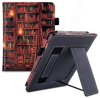 Fortress FT4021 Premium - púzdro so stojanom pre Amazon Kindle Paperwhite 5 (2021) - motív Bookcase, magnet, AutoSleep