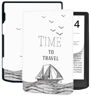 Puzdro Durable Lock DL4049, obal na Pocketbook 743G InkPad 4 a Pocketbook 743C InkPad Color (2/3) - motív Time to Travel, magnetické zatváranie, AutoSleep
